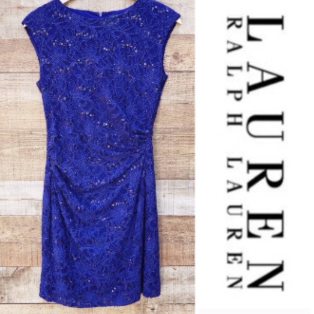 LAUREN RALPH LAUREN Sequined Lace Dress